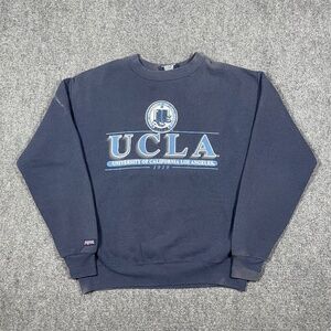 VTG 90s Jansport UCLA Sweatshirt Medium Blue Made in USA College Crewneck 0381